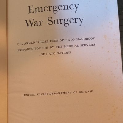 Sale Photo Thumbnail #980: 1958 Emergency War Surgery: NATO Handbook (U.S. Department of Defense)