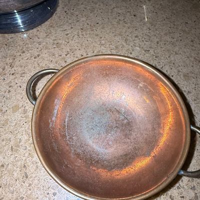Sale Photo Thumbnail #959: Vintage Hand Hammered Copper Two-Handle Serving Bowl