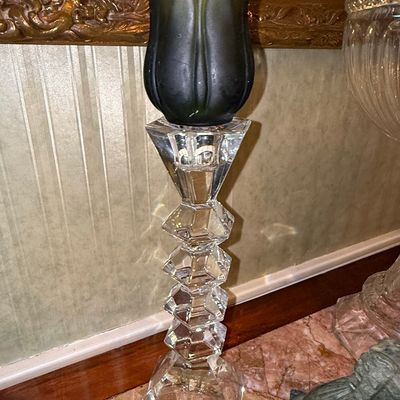 Sale Photo Thumbnail #654: Frosted Tulip Glass Candle Holder