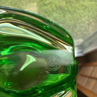 Sale Photo Thumbnail #541: Baccarat France Green Crystal Frog Figurine