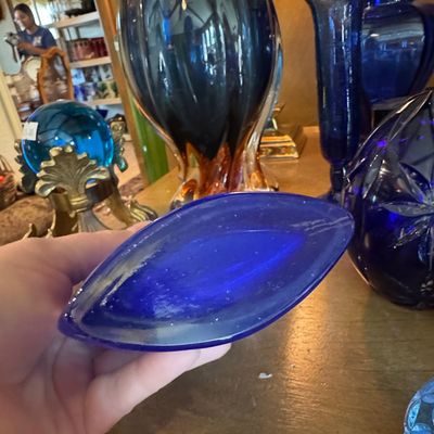 Sale Photo Thumbnail #903: Cobalt Blue Art Glass Vase