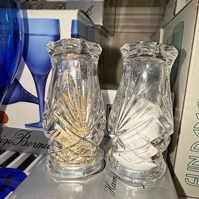 Sale Photo Thumbnail #480: Noritake Hampton Hall Crystal Salt and Pepper Shakers
