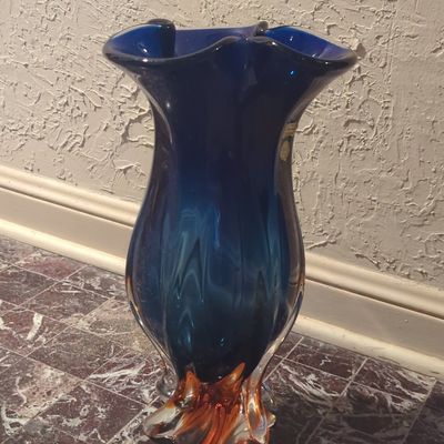 Sale Photo Thumbnail #244: Vintage Egermann Bohemian Crystal Handkerchief Vase