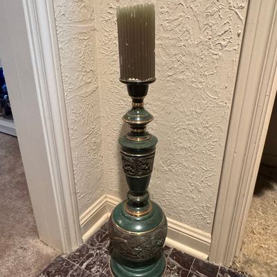 Sale Photo Thumbnail #309: Vintage Decorative Metal and Resin Candlestick