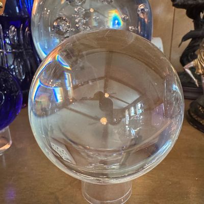 Sale Photo Thumbnail #905: Vintage Clear Glass Decorative Sphere