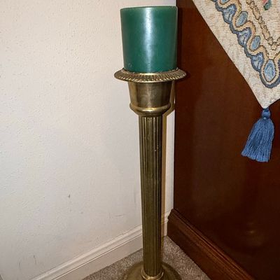 Sale Photo Thumbnail #427: Neoclassical Style Brass Floor Candle Holder
