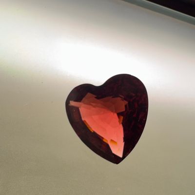 Sale Photo Thumbnail #743: Loose Heart-Shaped Garnet Gemstone