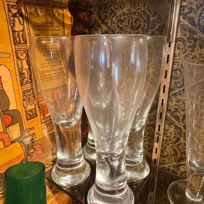 Sale Photo Thumbnail #590: Vintage Heavy-Base Pilsner Beer Glasses