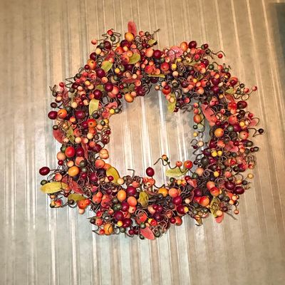 Sale Photo Thumbnail #938: Artificial Autumn Berry Wreath