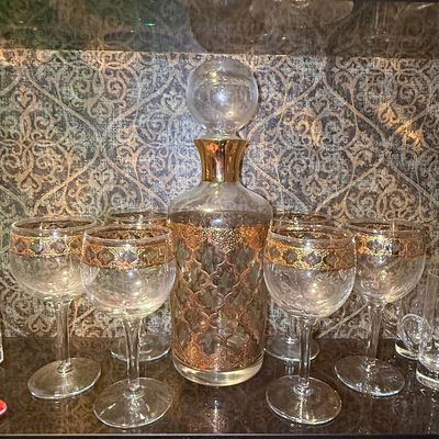 Sale Photo Thumbnail #213: Cristal d'Arques Longchamp Decanter and Glass Set