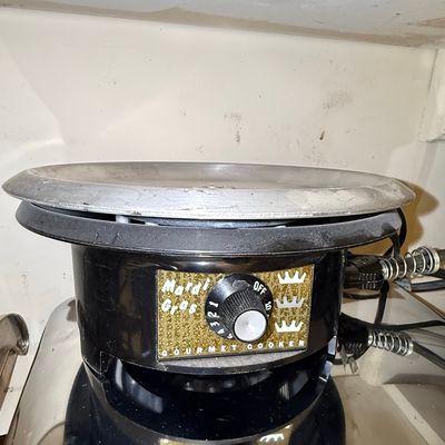 Sale Photo Thumbnail #803: Vintage Regal Ware Mardi Gras Electric Fondue Pot