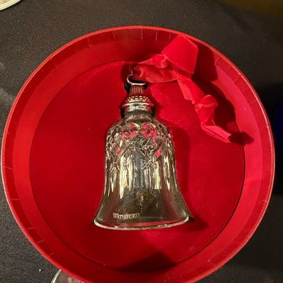 Sale Photo Thumbnail #1009: Waterford Crystal Lismore Bell Christmas Ornament