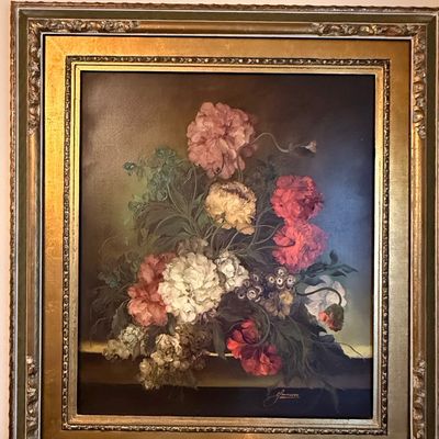 Sale Photo Thumbnail #12: Larassa Original Floral Oil Painting