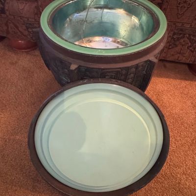 Sale Photo Thumbnail #375: Vintage James Mont Style Asian-Inspired Ice Bucket
