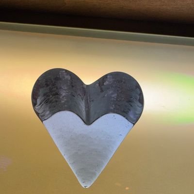 Sale Photo Thumbnail #286: Mats Jonasson Signed Glass Heart Sculpture