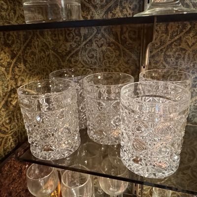 Sale Photo Thumbnail #865: Set of Four Vintage Pressed Glass Tumblers