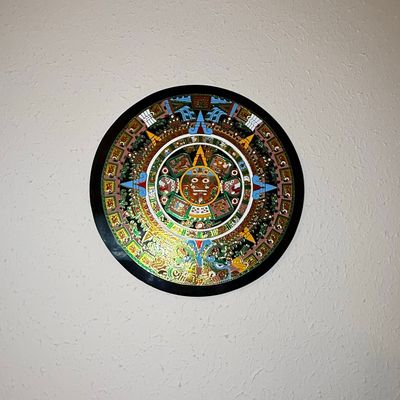 Sale Photo Thumbnail #1002: Aztec Calendar Sun Stone Wall Plaque