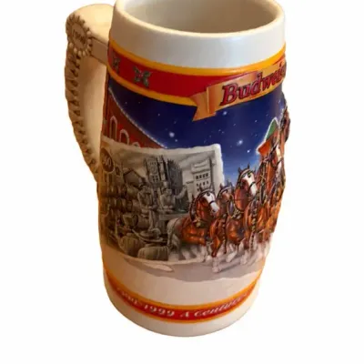 Three Beer Steins Including 1999 Budweiser