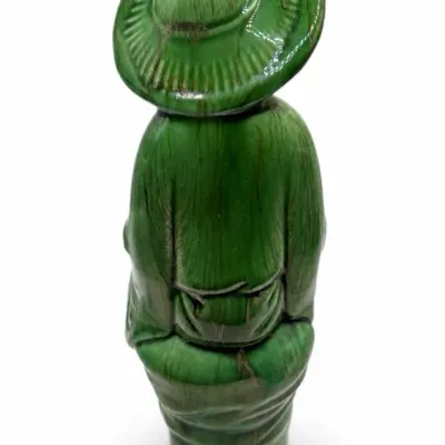 Pair Of Green-glazed Robed Figures