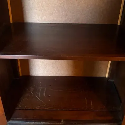 Dark Wood-tone Two-door Accent Cabinet
