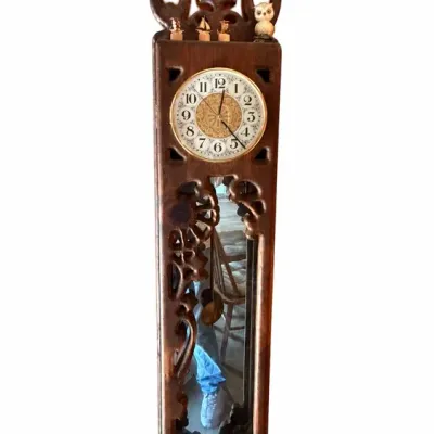 Pierced-wood Wall Clock