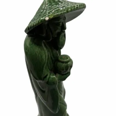 Pair Of Green-glazed Robed Figures