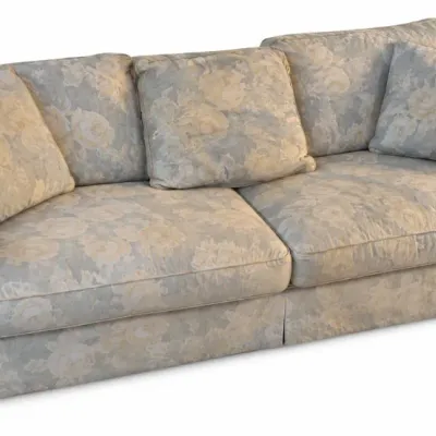 Floral Upholstered Sofa With Coordinating Cushions