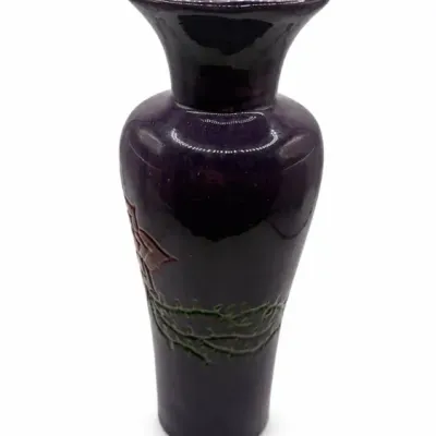 Purple-glazed Flared-rim Vase