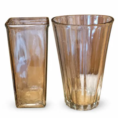 Clear Glass Display Ware With Royal Doulton Candleholder