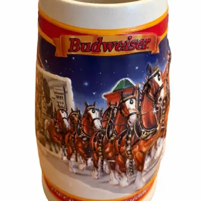 Three Beer Steins Including 1999 Budweiser