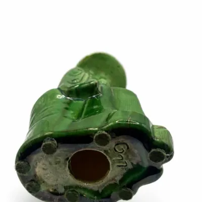 Pair Of Green-glazed Robed Figures