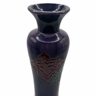 Purple-glazed Flared-rim Vase