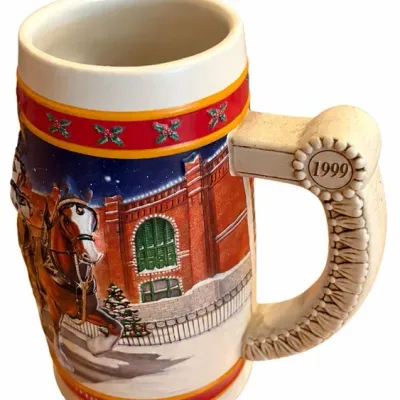 Three Beer Steins Including 1999 Budweiser