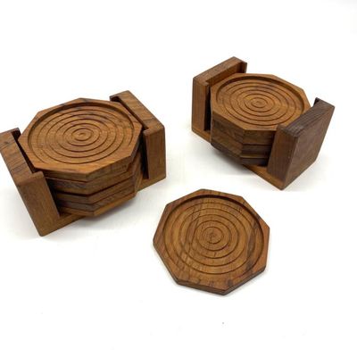 Teak coasters