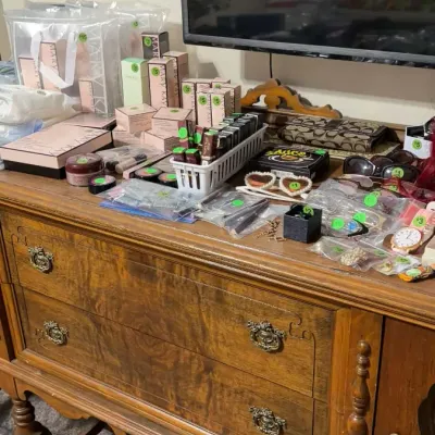 Sale Photo Thumbnail #12: Nice assortment of Mary Kay cosmetics, accessories, and some jewelry.