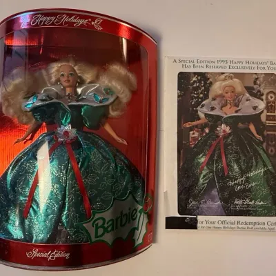 Sale Photo Thumbnail #25: 1995 Happy Holidays Special Edition Barbie Doll 