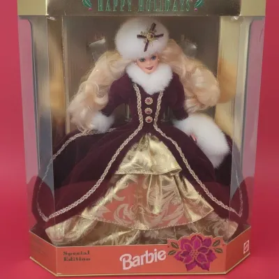 Sale Photo Thumbnail #8: 1996 Happy Holidays Barbie Doll Special Edition 
