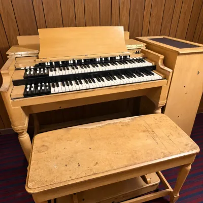 ? **RARE VINTAGE HAMMOND ORGAN — POSSIBLE KORINA BLONDE B-3!**

One of the most interesting finds in this 60-year estate! This beautiful...