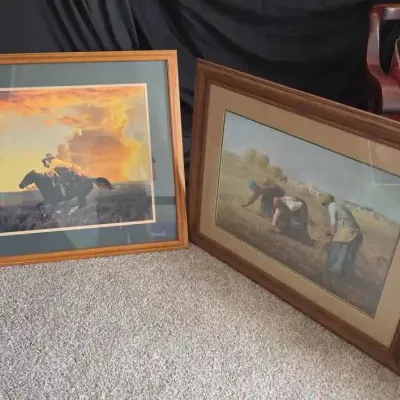 Sale Photo Thumbnail #62: Sw142 western art print and french realistic print