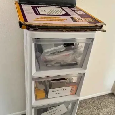 Sale Photo Thumbnail #188: Sw286 office supplies storage tower with supplies scrapbook