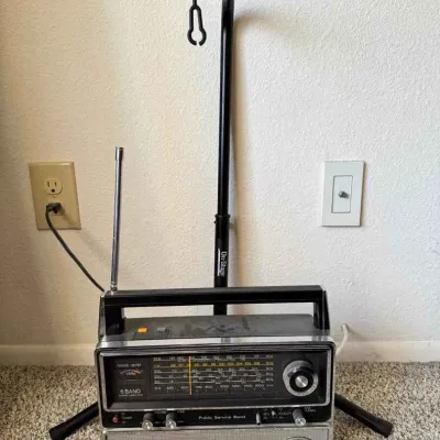 Sale Photo Thumbnail #147: Sw244 vintage sony tfm 8000w radio adjustable guitar stand