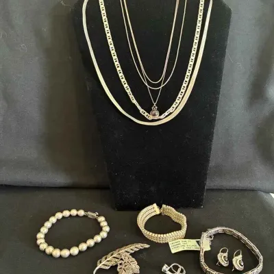 Sale Photo Thumbnail #107: Sw190 sterling charms necklaces bracelets plus more