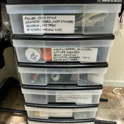 Sale Photo Thumbnail #200: Sw301 storage tower with misc office supplies