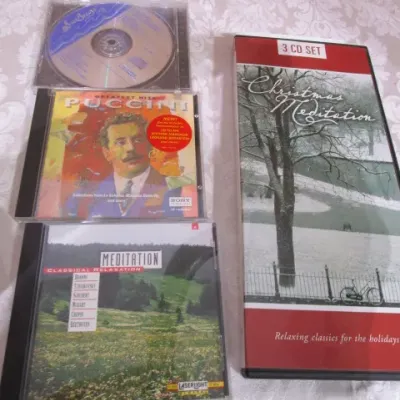 Sale Photo Thumbnail #241: Christmas meditation CD 3-set plus A Festive Christmas CD, Sea Breeze Jazz, Puccini Greatest Hits, Meditation Classical Relaxation
