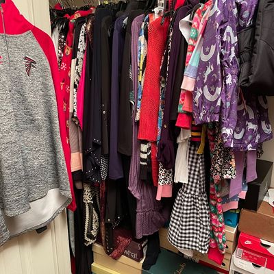 Sale Photo Thumbnail #104: Brand new clothing tags, all still attached and shoes