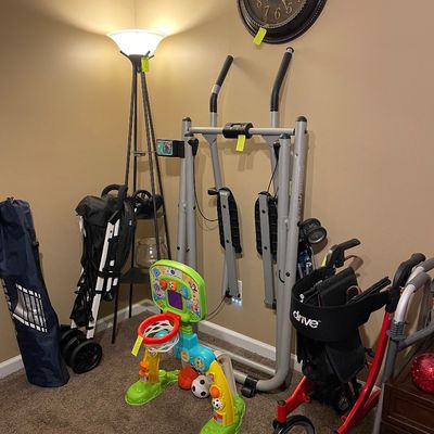 Sale Photo Thumbnail #100: 
Gazelle, exercise equipment, baby toys, and stroller assisted walkers