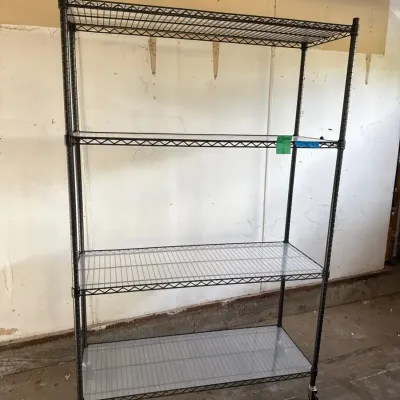 Metal Storage Rack with 4 Shelves Lot D, 18” x 48” x 75”