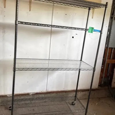 Metal Storage Racks with 4 Shelves Lot B, 18” x 48” x 75”