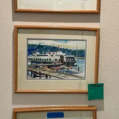 Boat Themed Framed Art 3 Pieces