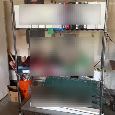 Metal Storage Rack with 4 Shelves  Lot E (does not Include contents on shelves)